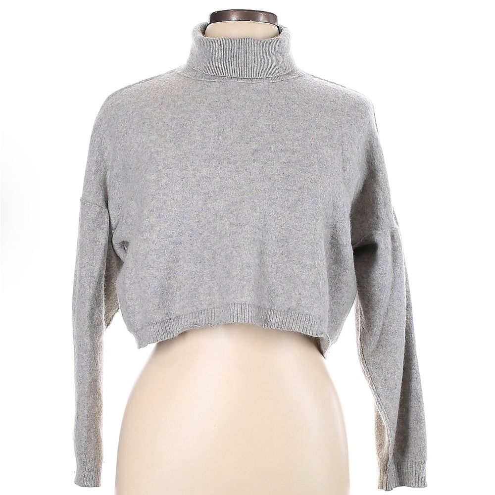 Free People So High So Low 100% Cashmere Cropped Turtleneck | XS